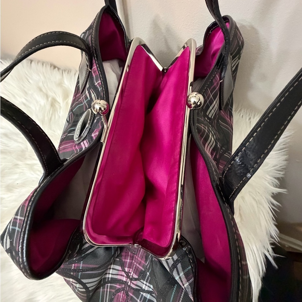 Coach Multicolor Plaid Tote Bag - Picture 11 of 14